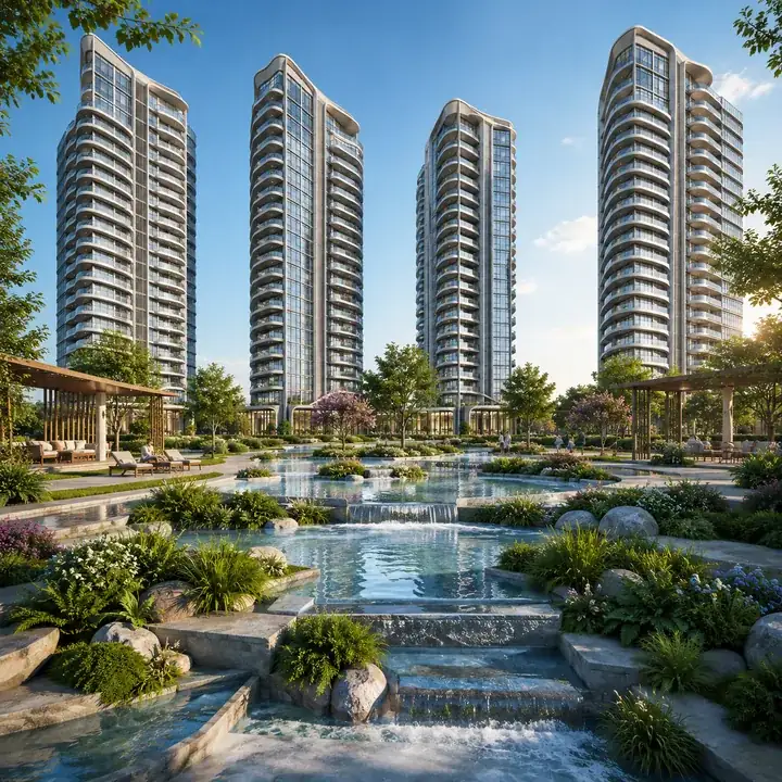 Prestige Avon swimming pool at the boutique ECC Road development in core Whitefield